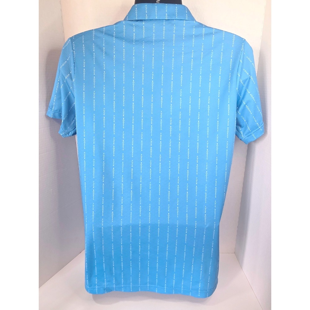 Golf Gods Australia Mens F*ck Bogeys Polo Shirt Blue Performance Golf Top Size M - Picture 5 of 8